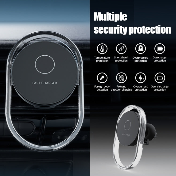 MagSafe 15W Magnetic Car Wireless Charger with Adjustable Phone Holder