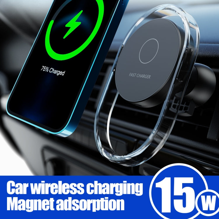 MagSafe 15W Magnetic Car Wireless Charger with Adjustable Phone Holder