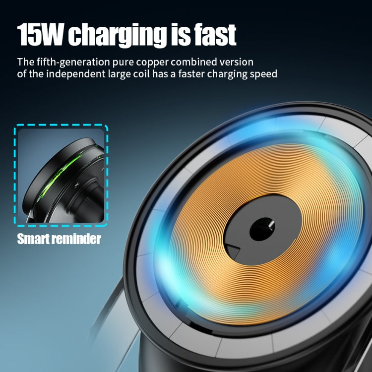 15W MagSafe Magnetic Car Wireless Charger with Dynamic Lighting