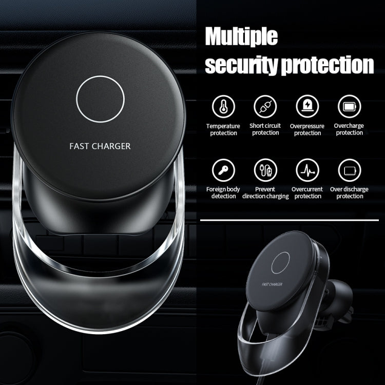 15W MagSafe Magnetic Car Wireless Charger with Dynamic Lighting