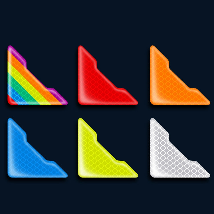 4pcs /Set Car Safety Warning Reflective Anti-Strike Stickers