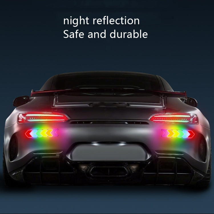 4pcs /Set Car Safety Warning Reflective Anti-Strike Stickers