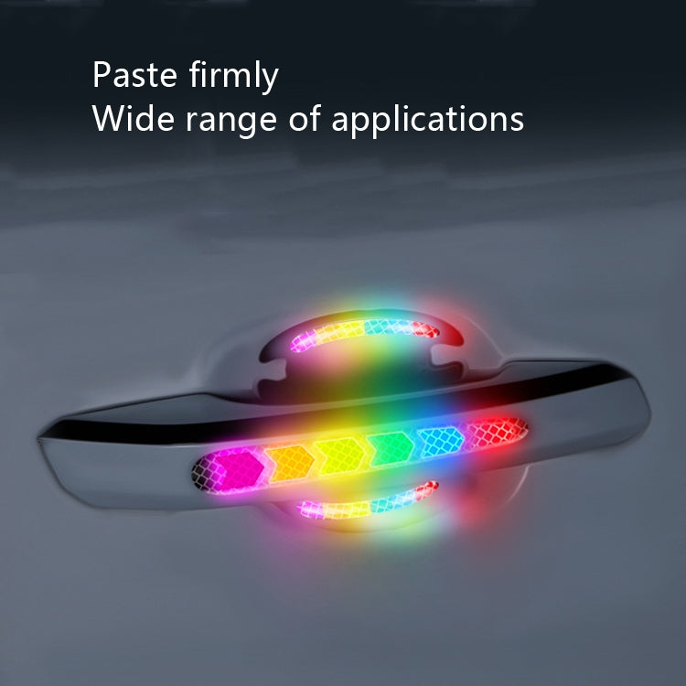 4pcs /Set Car Safety Warning Reflective Anti-Strike Stickers
