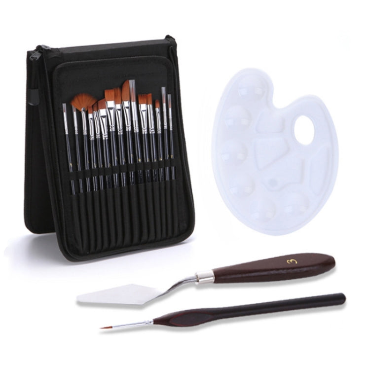 19 PCS/Set Nylon Hair Oil Brush With Cloth Bag Set