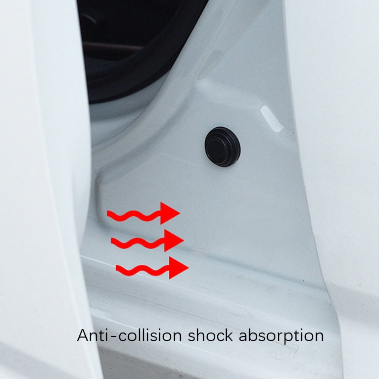 Car Door Anti-Collision Shock Pad, Color: Black Unmarked, Black Unmarked, Black With Sports Car Logo, Luminous Unmarked, Luminous With Sports Car Logo
