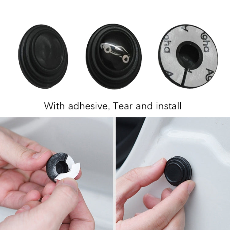 Car Door Anti-Collision Shock Pad, Color: Black Unmarked, Black Unmarked, Black With Sports Car Logo, Luminous Unmarked, Luminous With Sports Car Logo