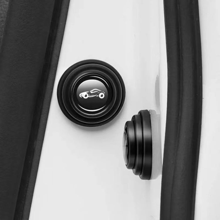 Car Door Anti-Collision Shock Pad, Color: Black Unmarked, Black Unmarked, Black With Sports Car Logo, Luminous Unmarked, Luminous With Sports Car Logo
