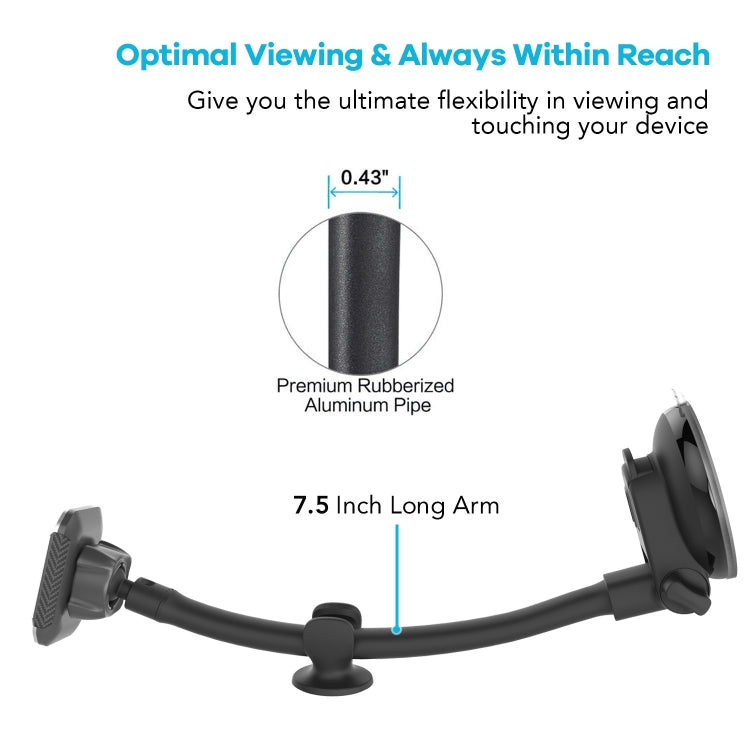 Rotating Magnetic Suction Cup Car Mount for Gravity Navigation – Adjustable Viewing Angle