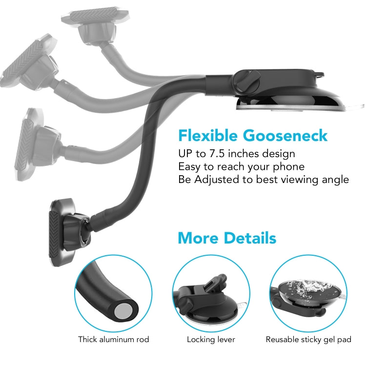 Rotating Magnetic Suction Cup Car Mount for Gravity Navigation – Adjustable Viewing Angle