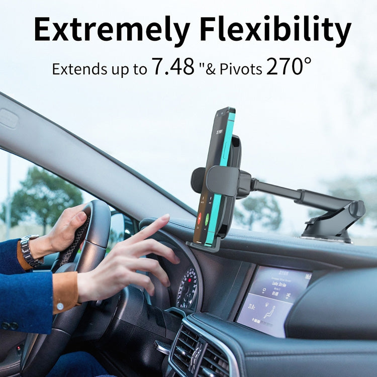 Versatile Rotary Car Phone Mount with Adhesive Grip