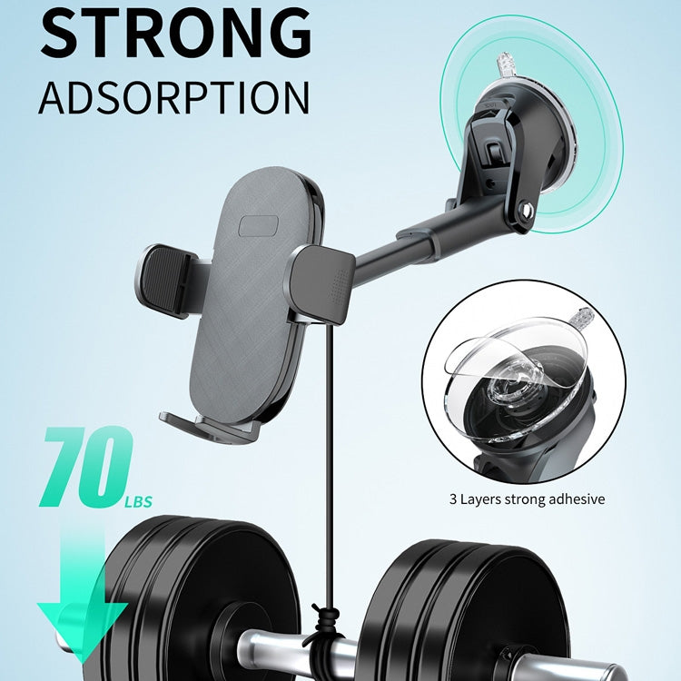 Versatile Rotary Car Phone Mount with Adhesive Grip