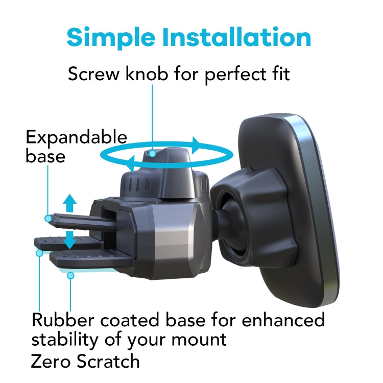Magnetic Car CD Slot Mount with 360° Adjustable Angle