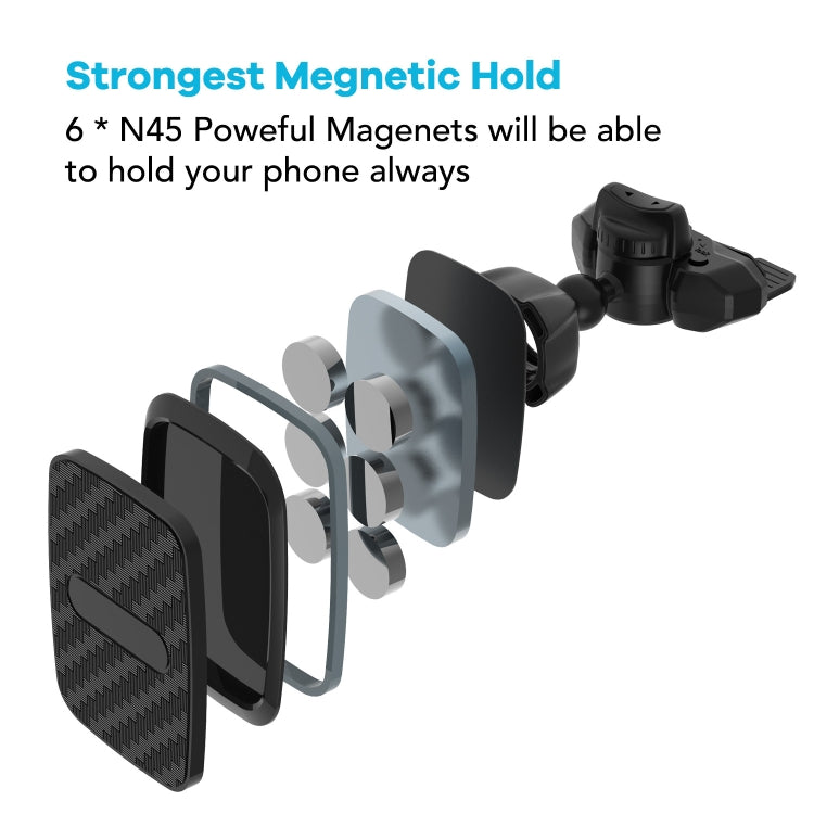 Magnetic Car CD Slot Mount with 360° Adjustable Angle