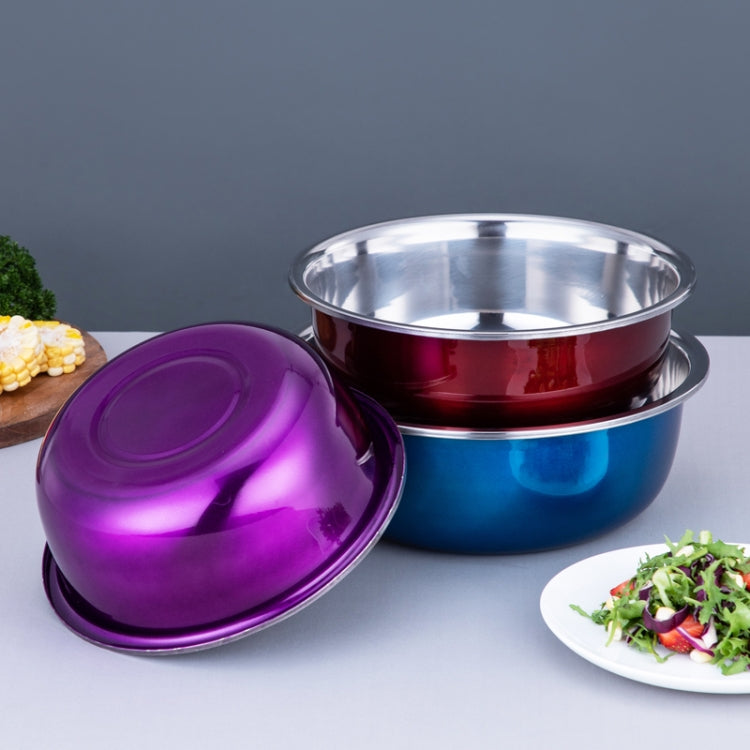 3 PCS / Set SiGang Stainless Steel Kitchen Supplies Seasoning Colorful Basin