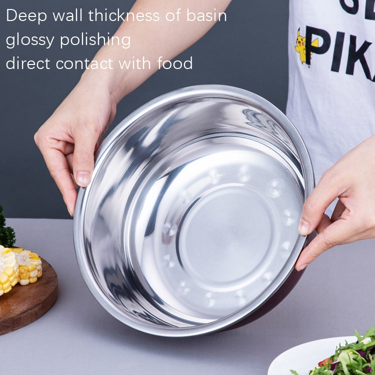 3 PCS / Set SiGang Stainless Steel Kitchen Supplies Seasoning Colorful Basin