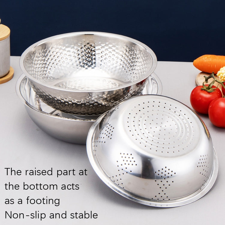 3 PCS / Set SiGang Stainless Steel Rice Washing and Vegetable Draining Basin