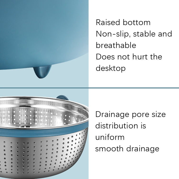SiGang Stainless Steel Double-Layer Rotary Drainage Basket