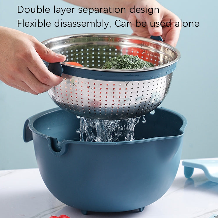 SiGang Stainless Steel Double-Layer Rotary Drainage Basket