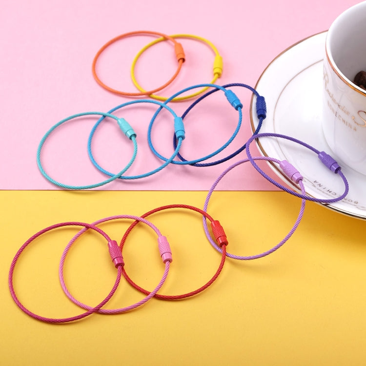 Vibrant 20-Piece Stainless Steel Wire Rope Keyring Set for Creative DIY Projects