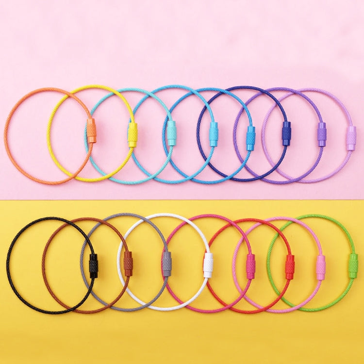 Vibrant 20-Piece Stainless Steel Wire Rope Keyring Set for Creative DIY Projects