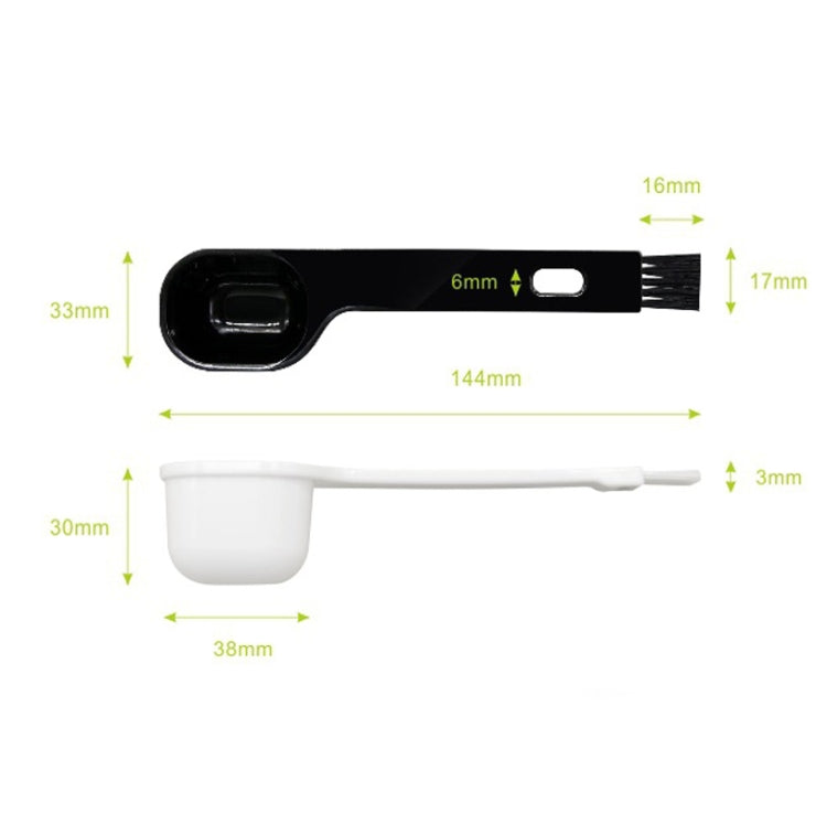 10 PCS Semi-automatic Coffee Machine Cleaning Brush Coffee Bean Spoon