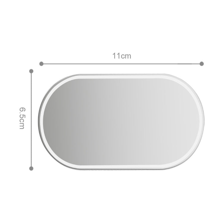 Compact Stainless Steel Sun Visor Makeup Mirror with High-Definition Reflection