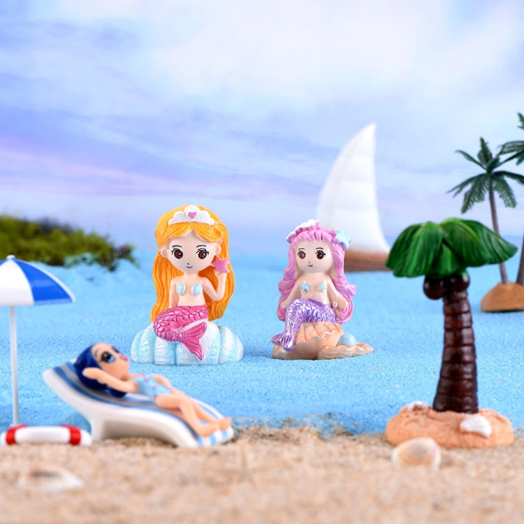 Beach Ocean Series Resin Craft Ornament Sand Carving Castle