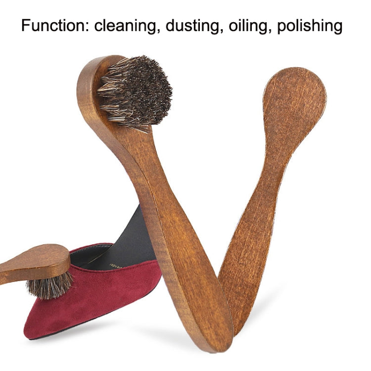 Long Handle Horse Mane Glow Surface Leather Shoes Cleaning Brush
