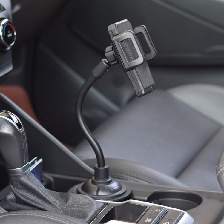 Universal Car Cup Holder with Adjustable Hose & 360° Phone Mount