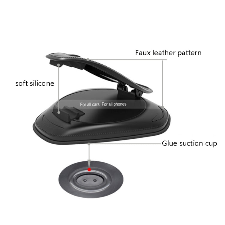 Versatile Suction Cup Mobile Phone Holder for Cars - Adjustable and Secure