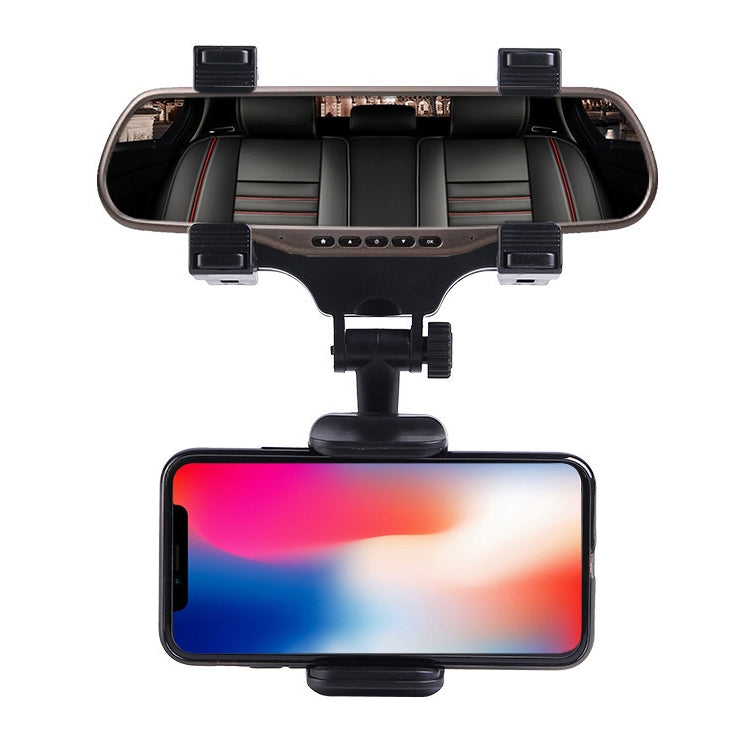 Universal Car Rearview Mirror Mobile Phone Holder with 360° Rotation