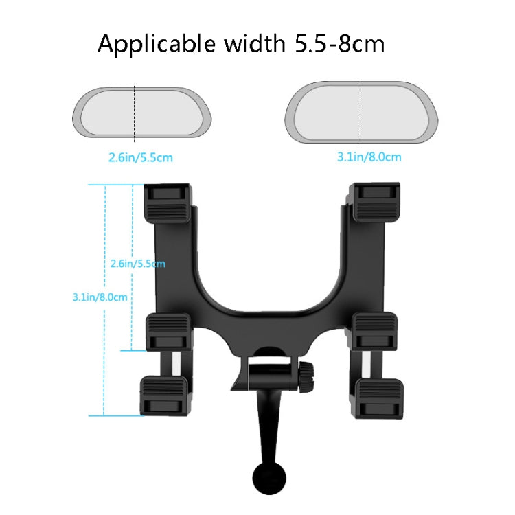 Universal Car Rearview Mirror Mobile Phone Holder with 360° Rotation