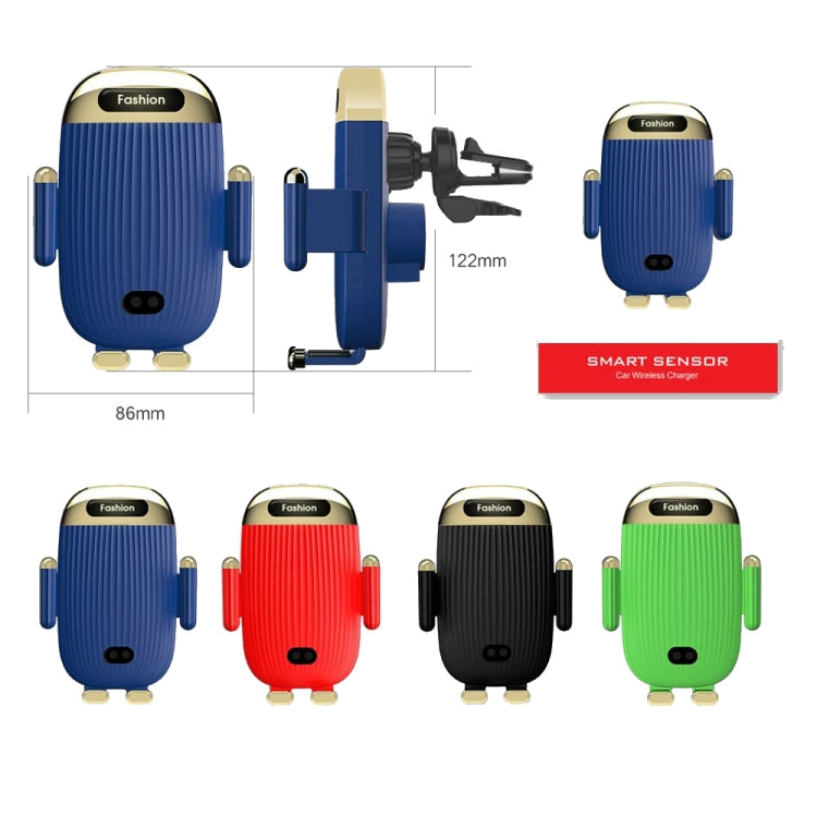 Smart 15W Wireless Car Charger & Phone Holder with Auto Lock