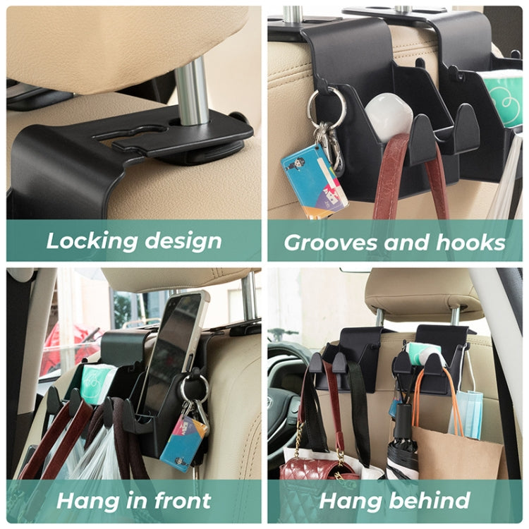 Discreet Car Seat Back Storage Hooks