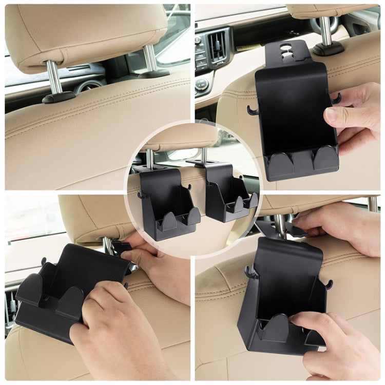 Discreet Car Seat Back Storage Hooks