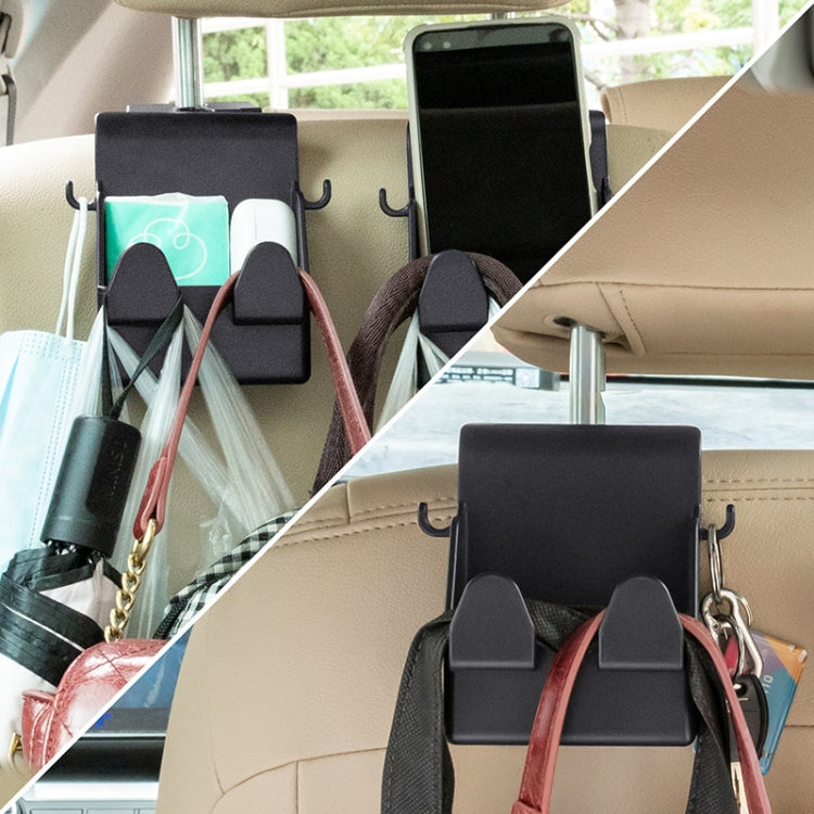 Discreet Car Seat Back Storage Hooks