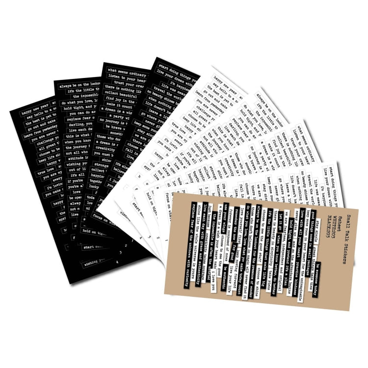 2 Sets Small Talk Stickers Hand Account DIY Retro Text Sticker Pack