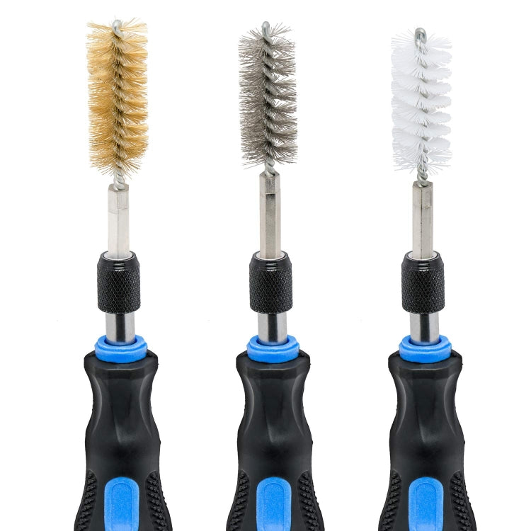 Stainless Steel Wire Pipe Brush Nylon Copper Wire Hex Rod Tool Cleaning Brush