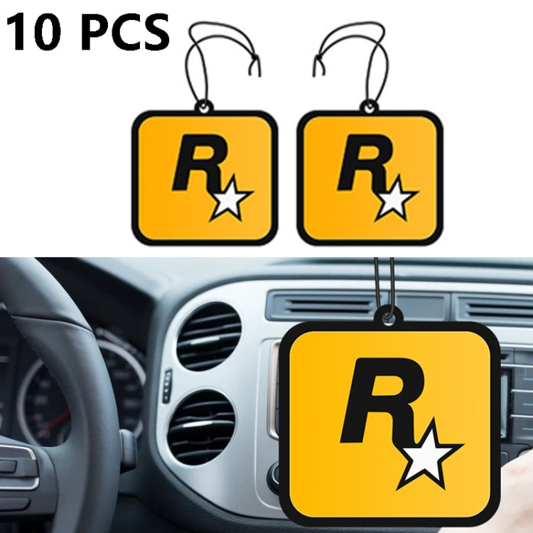 Elegant 10-Pack Car Aroma Pendants - Natural Fragrance Decor