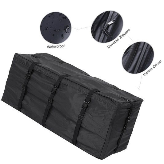 600D Waterproof Cloth Double Zipper 8 Buckle Roof Bag Luggage Bag,Style:, Only Roof Bag, Roof Bag+Non-slip Mat