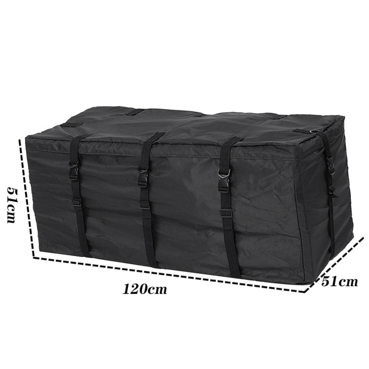 600D Waterproof Cloth Double Zipper 8 Buckle Roof Bag Luggage Bag,Style:, Only Roof Bag, Roof Bag+Non-slip Mat