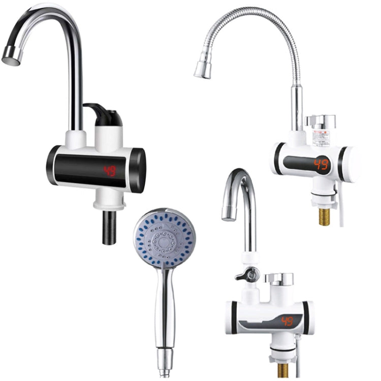 Kitchen Hot and Cold Dual-use Instant Faucets EU Plug, Style: