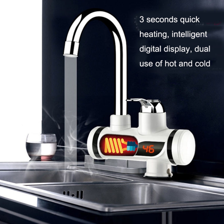 Kitchen Hot and Cold Dual-use Instant Faucets EU Plug, Style: