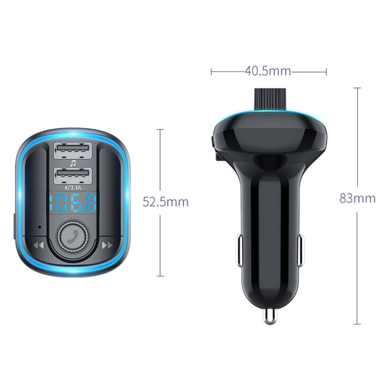 T829S Car Bluetooth Hands-free MP3 Blue Ambient Light, T829S