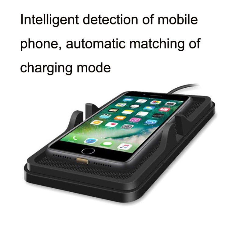 C6 15W 2 In 1 Multi-Function Car Wireless Charger Anti-Slip Launching Pad, C6