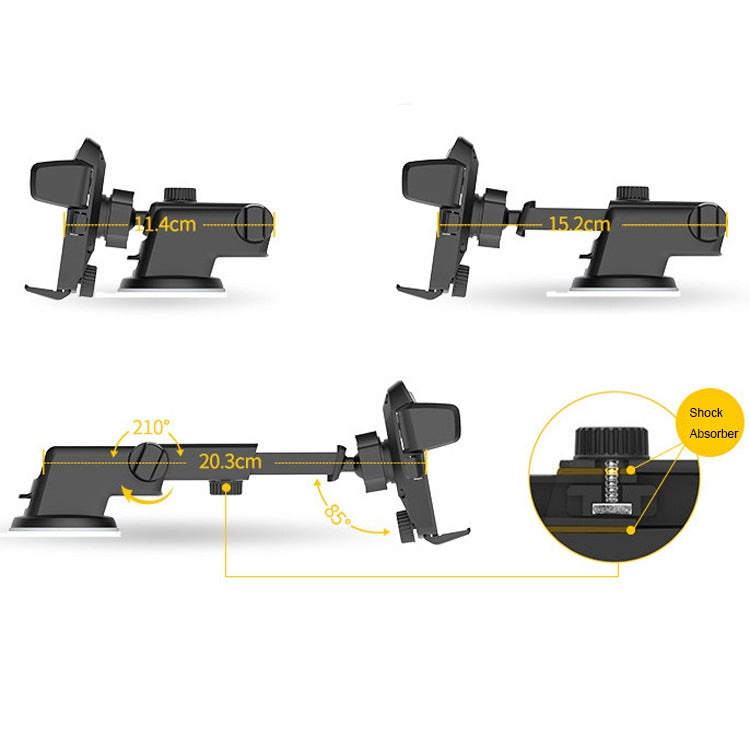Versatile Adjustable Car Phone Cradle with Telescopic Arm