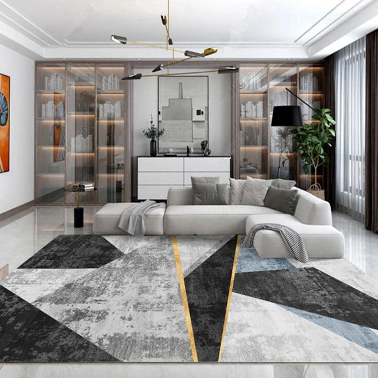 Modern Abstract Geometric Living Room Rug Coffee Table Cushion, Series 1