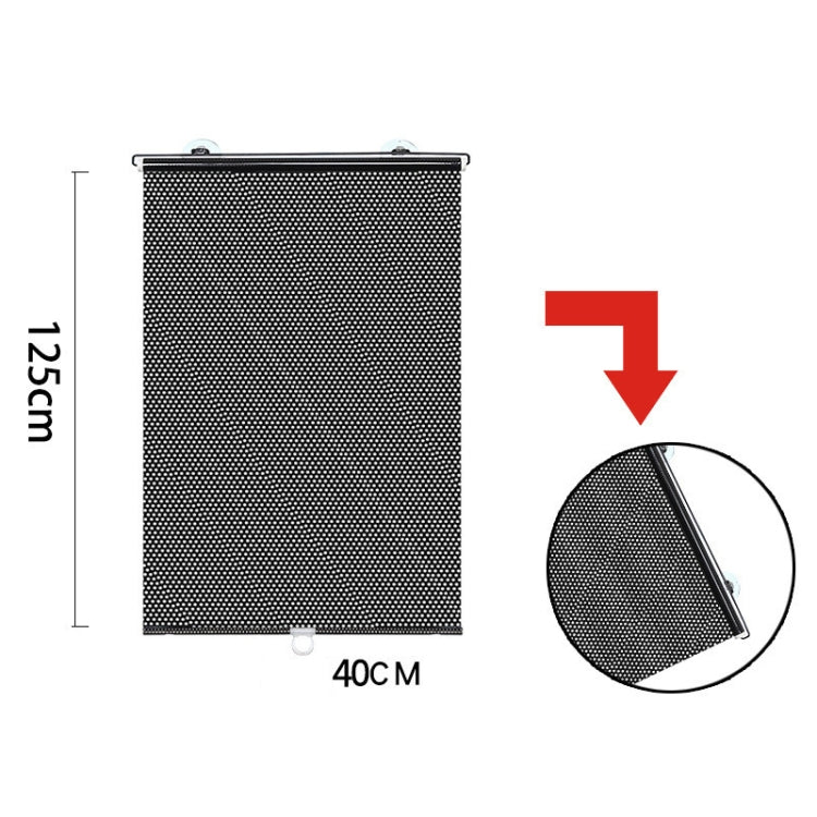 Suction Cup Telescopic Car Window Shade Roller Blind - 50x125cm Silver Laser