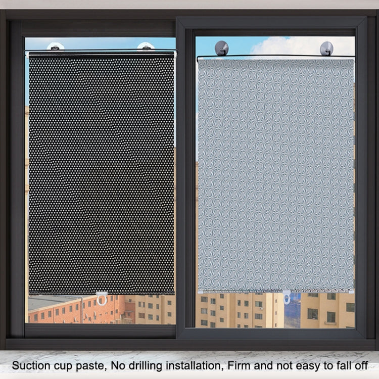 Suction Cup Telescopic Car Window Shade Roller Blind - 50x125cm Silver Laser