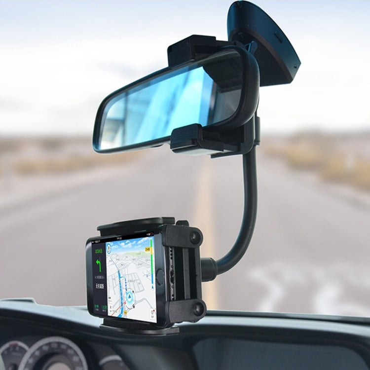 Universal Car Rearview Mirror Phone Holder: Adjustable Clip for Navigation